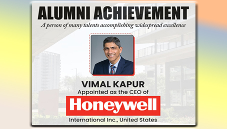 Thapar Institute of Engineering & Technology alumnus Mr. Vimal Kapur is appointed as the CEO of Honeywell International Inc.