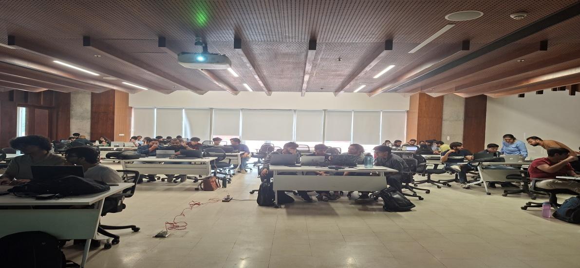 Classroom session panorama