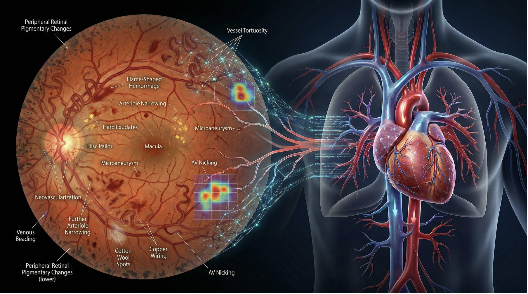 Retinal vascular biomarkers connected to cardiac anatomy — the CardioVision multimodal fusion concept